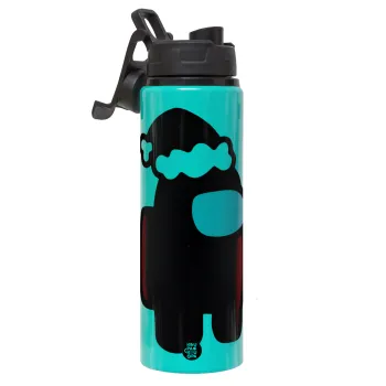 Among US Santa, Μεταλλικό παγούρι νερού με καπάκι ασφαλείας, αλουμινίου 850ml