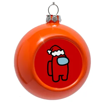 Among US Santa, Orange Christmas tree ornament bauble 8cm