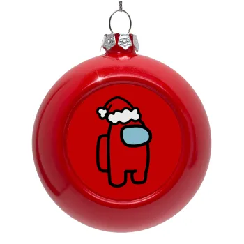 Among US Santa, Red Christmas tree ornament bauble 8cm