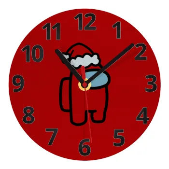 Among US Santa, Ρολόι τοίχου γυάλινο (20cm)