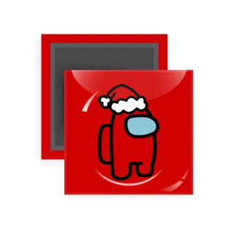 Among US Santa, Μαγνητάκι ψυγείου τετράγωνο διάστασης 5x5cm