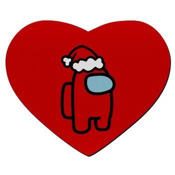 Among US Santa, Mousepad heart 23x20cm