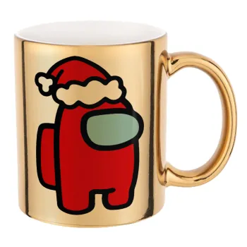 Among US Santa, Mug ceramic, gold mirror, 330ml