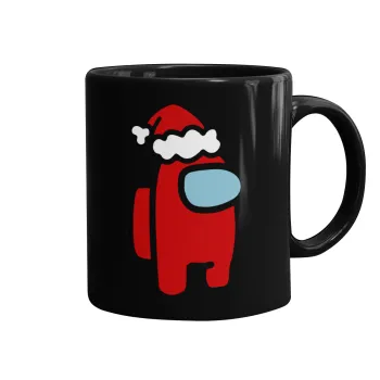 Among US Santa, Mug black, ceramic, 330ml
