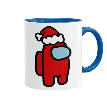 Among US Santa, Κούπα χρωματιστή μπλε, κεραμική, 330ml
