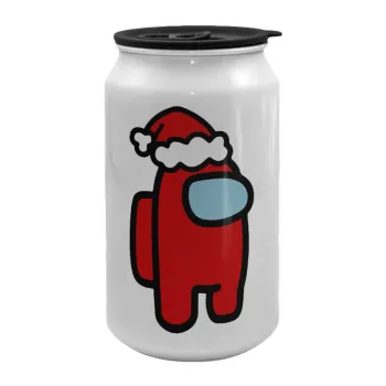Among US Santa, Κούπα ταξιδιού μεταλλική με καπάκι (tin-can) 500ml