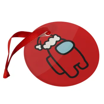 Among US Santa, Στολίδι Χριστουγεννιάτικο στολίδι γυάλινο 9cm
