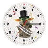 Yoda happy new year, Wooden wall clock (20cm)
