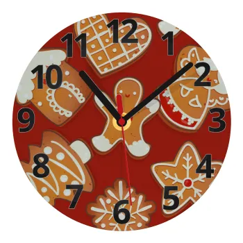 xmas cookies, Ρολόι τοίχου γυάλινο (20cm)