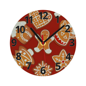 xmas cookies, Ρολόι τοίχου γυάλινο (20cm)