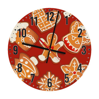 xmas cookies, Ρολόι τοίχου ξύλινο (30cm)