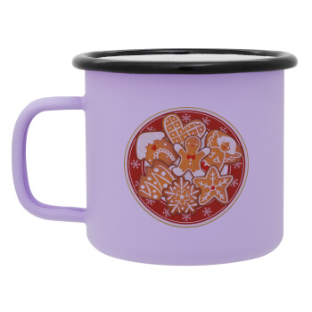 xmas cookies, Κούπα Μεταλλική εμαγιέ ΜΑΤ Light Pastel Purple 360ml