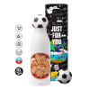 Soccer Metal mug thermos, double wall, 550ml