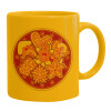 Ceramic coffee mug yellow, 330ml
