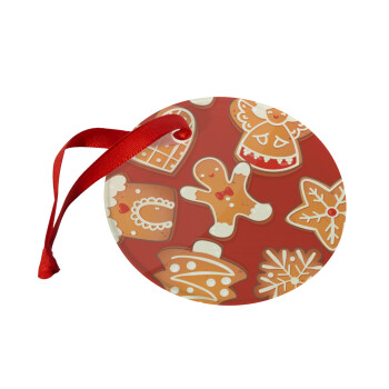 xmas cookies, Στολίδι Χριστουγεννιάτικο στολίδι γυάλινο 9cm