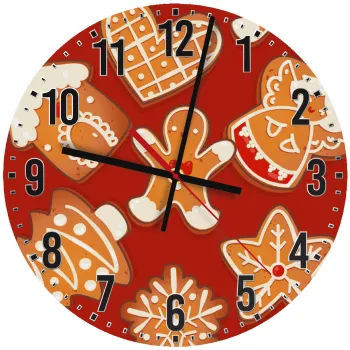 xmas cookies, Ρολόι τοίχου ξύλινο (30cm)