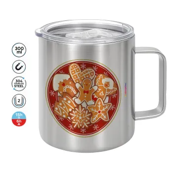 xmas cookies, Mug Stainless steel double wall 300ml