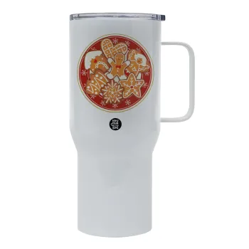 xmas cookies, Tumbler με καπάκι, διπλού τοιχώματος (θερμό) 750L