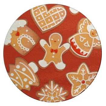 xmas cookies, Επιφάνεια κοπής γυάλινη στρογγυλή (30cm)