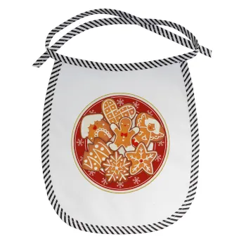 xmas cookies, Σαλιάρα μωρού αλέκιαστη με κορδόνι Μαύρη