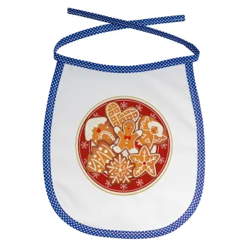 xmas cookies, Σαλιάρα μωρού αλέκιαστη με κορδόνι Μπλε