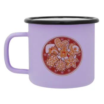 xmas cookies, Κούπα Μεταλλική εμαγιέ ΜΑΤ Light Pastel Purple 360ml
