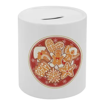 xmas cookies, Κουμπαράς πορσελάνης με τάπα