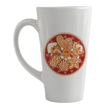 xmas cookies, Κούπα κωνική Latte Μεγάλη, κεραμική, 450ml