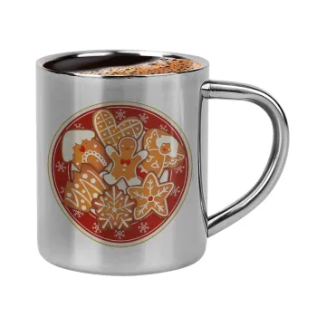 xmas cookies, Double-wall metal cup for espresso (220ml)