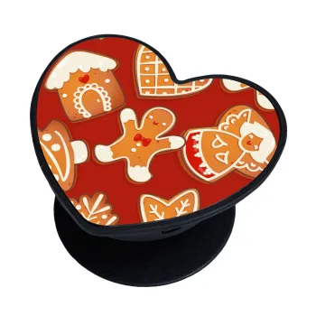 xmas cookies, Phone Holders Stand  καρδιά Μαύρο Βάση Στήριξης Κινητού στο Χέρι