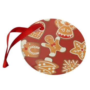 xmas cookies, Στολίδι Χριστουγεννιάτικο στολίδι γυάλινο 9cm