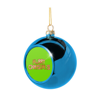 xmas μπισκότα, Χριστουγεννιάτικη μπάλα δένδρου Μπλε 8cm