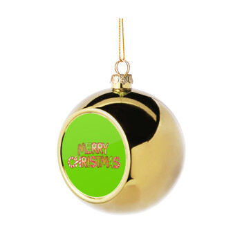 xmas μπισκότα, Χριστουγεννιάτικη μπάλα δένδρου Χρυσή 8cm