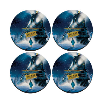 Το πολικό εξπρές, ΣΕΤ 4 Σουβέρ ξύλινα στρογγυλά (9cm)