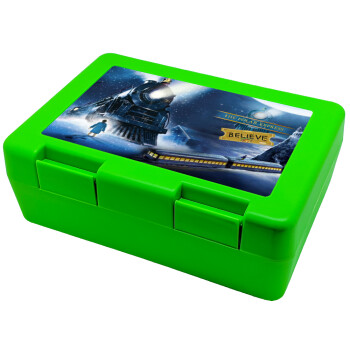The Polar Express, Children's cookie container GREEN 185x128x65mm (BPA free plastic)