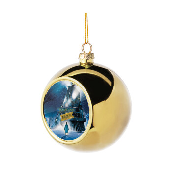 Το πολικό εξπρές, Χριστουγεννιάτικη μπάλα δένδρου Χρυσή 8cm