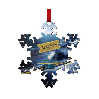 The Polar Express, Christmas ornament wooden snowflake 9cm