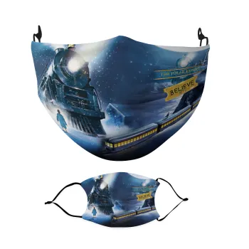 The Polar Express, Μάσκα υφασμάτινη Ενηλίκων πολλαπλών στρώσεων με υποδοχή φίλτρου