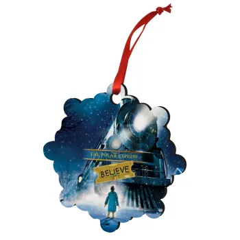 The Polar Express, Christmas ornament snowflake wooden 7.5cm