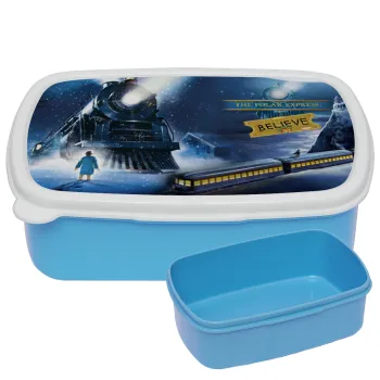 The Polar Express, ΜΠΛΕ παιδικό δοχείο φαγητού (lunchbox) πλαστικό (BPA-FREE) Lunch Βox M18 x Π13 x Υ6cm