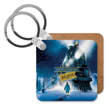 The Polar Express, Μπρελόκ Ξύλινο τετράγωνο MDF