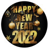 Happy new year 2022, Mousepad Στρογγυλό 20cm