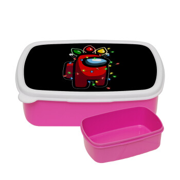 Among US xmas lights, ΡΟΖ παιδικό δοχείο φαγητού (lunchbox) πλαστικό (BPA-FREE) Lunch Βox M18 x Π13 x Υ6cm