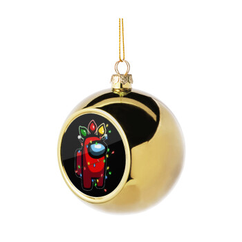 Among US xmas lights, Χριστουγεννιάτικη μπάλα δένδρου Χρυσή 8cm