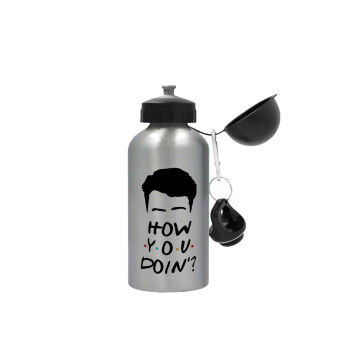 Friends how you doin?, Metallic water jug, Silver, aluminum 500ml