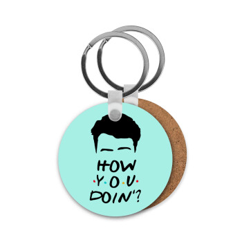Friends how you doin?, Μπρελόκ Ξύλινο στρογγυλό MDF Φ5cm