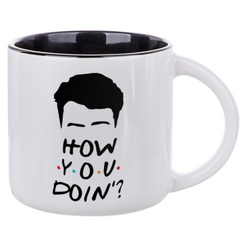 Friends how you doin?, Κούπα κεραμική 400ml Λευκή/Μαύρη