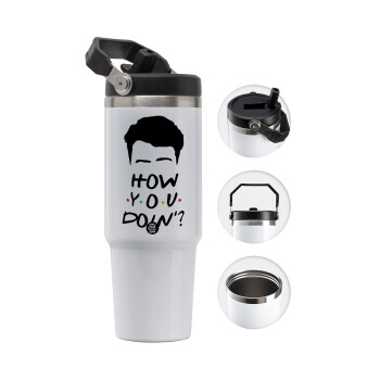 Friends how you doin?, 30oz stainless Steel Tumbler with Handle