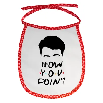 Friends how you doin?, Σαλιάρα μωρού αλέκιαστη με κορδόνι Κόκκινη