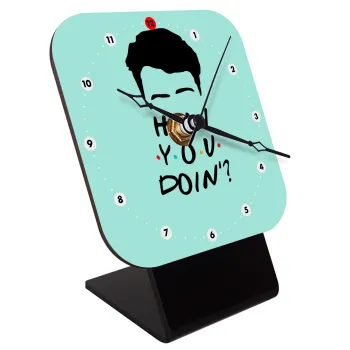 Friends how you doin?, Επιτραπέζιο ρολόι ξύλινο με δείκτες (10cm)